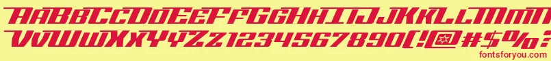 Rocketpopexpand Font – Red Fonts on Yellow Background