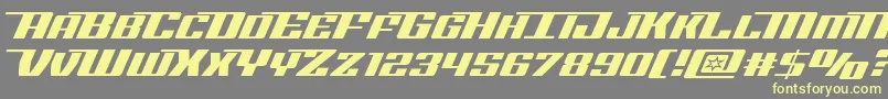 Rocketpopexpand Font – Yellow Fonts on Gray Background