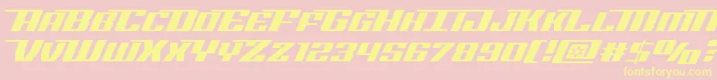 Rocketpopexpand Font – Yellow Fonts on Pink Background