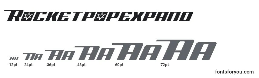 Rocketpopexpand Font Sizes