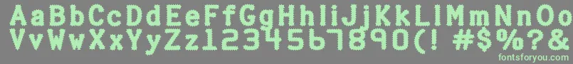 フォントHalterp ffy – 灰色の背景に緑のフォント