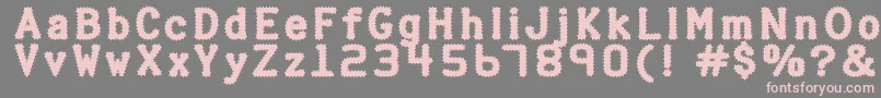 フォントHalterp ffy – 灰色の背景にピンクのフォント