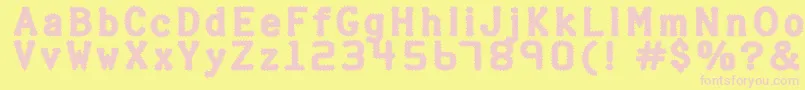 Halterp ffy Font – Pink Fonts on Yellow Background