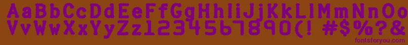 フォントHalterp ffy – 紫色のフォント、茶色の背景