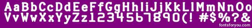 Halterp ffy Font – White Fonts on Purple Background