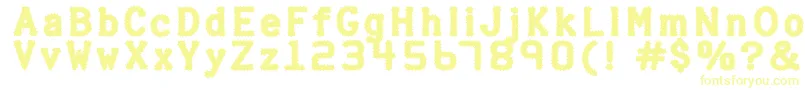 Czcionka Halterp ffy – żółte czcionki na białym tle
