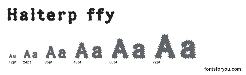 Halterp ffy Font Sizes