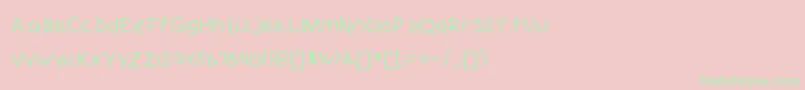 Giantsteeth Font – Green Fonts on Pink Background