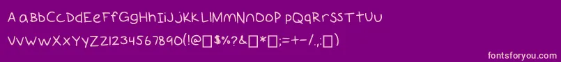 Giantsteeth Font – Pink Fonts on Purple Background
