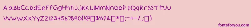 Giantsteeth Font – Purple Fonts on Pink Background