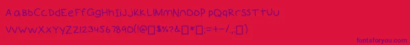 Giantsteeth Font – Purple Fonts on Red Background
