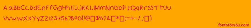 Giantsteeth Font – Red Fonts on Orange Background