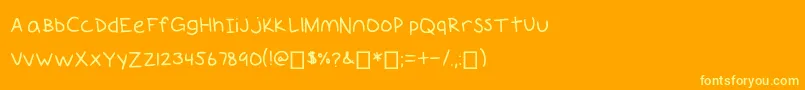 Więcej informacji o czcionce Giantsteeth Czcionka Giantsteeth – żółte czcionki na pomarańczowym tle