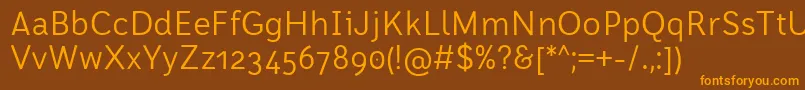 FontRodonaRegularBeta Font – Orange Fonts on Brown Background
