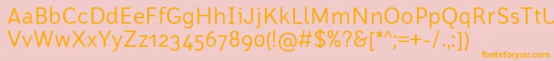FontRodonaRegularBeta Font – Orange Fonts on Pink Background
