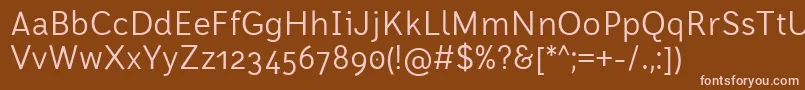 FontRodonaRegularBeta Font – Pink Fonts on Brown Background