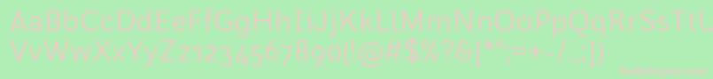 FontRodonaRegularBeta Font – Pink Fonts on Green Background