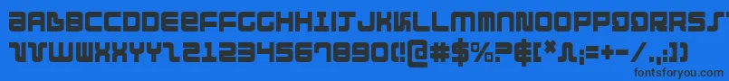 DirektorCondensed Font – Black Fonts on Blue Background