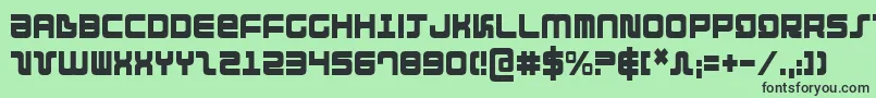 Czcionka DirektorCondensed – czarne czcionki na zielonym tle