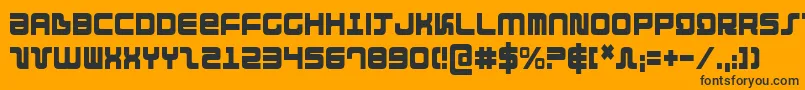 DirektorCondensed Font – Black Fonts on Orange Background
