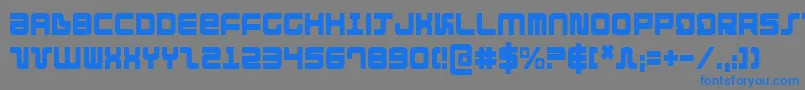 フォントDirektorCondensed – 灰色の背景に青い文字