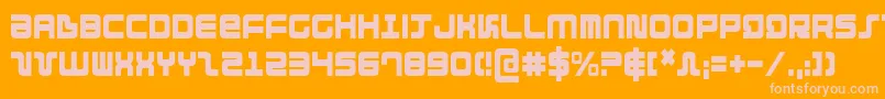 Więcej informacji o czcionce DirektorCondensed Czcionka DirektorCondensed – różowe czcionki na pomarańczowym tle