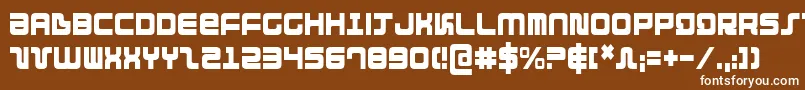 フォントDirektorCondensed – 茶色の背景に白い文字