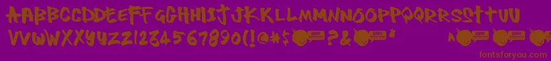 fuente Thug – Fuentes Marrones Sobre Fondo Morado