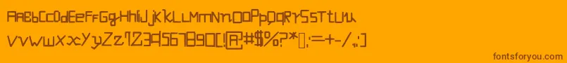 Futuristicevolution Font – Brown Fonts on Orange Background