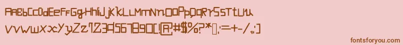 Police Futuristicevolution – polices brunes sur fond rose