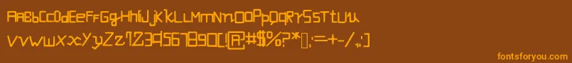 Futuristicevolution Font – Orange Fonts on Brown Background