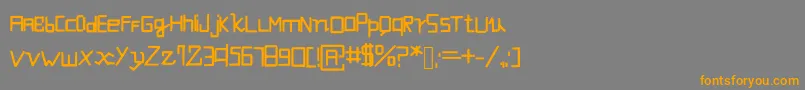 Futuristicevolution Font – Orange Fonts on Gray Background