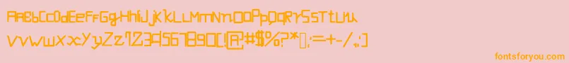 Futuristicevolution Font – Orange Fonts on Pink Background