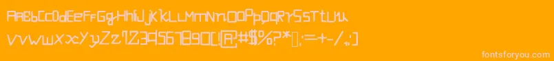 Futuristicevolution Font – Pink Fonts on Orange Background