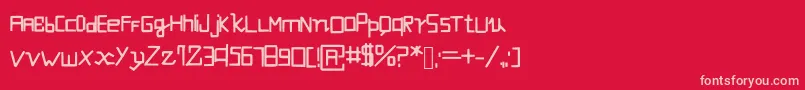 Futuristicevolution Font – Pink Fonts on Red Background