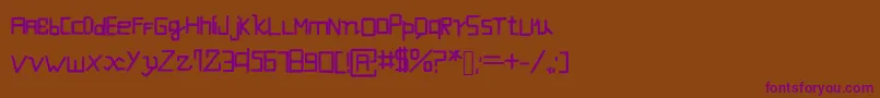 Futuristicevolution Font – Purple Fonts on Brown Background