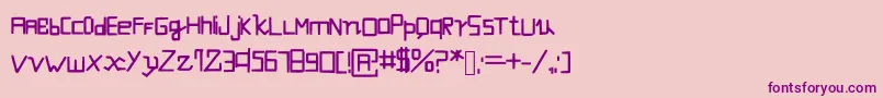 Futuristicevolution Font – Purple Fonts on Pink Background
