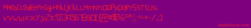 Futuristicevolution Font – Red Fonts on Purple Background