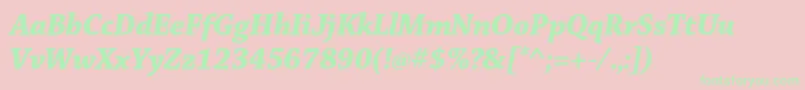 ChaparralproBolditdisp Font – Green Fonts on Pink Background