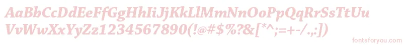ChaparralproBolditdisp Font – Pink Fonts on White Background
