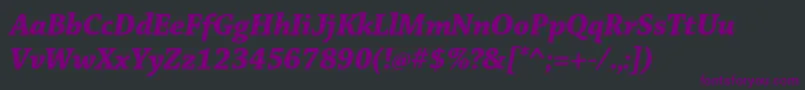 ChaparralproBolditdisp Font – Purple Fonts on Black Background