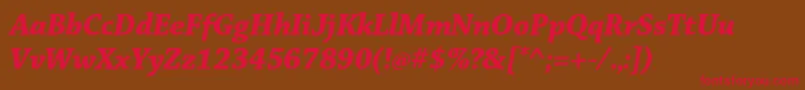 ChaparralproBolditdisp Font – Red Fonts on Brown Background