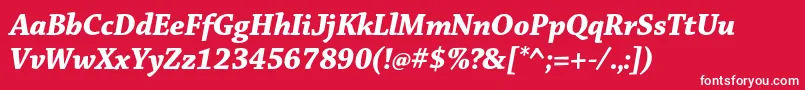 ChaparralproBolditdisp Font – White Fonts on Red Background