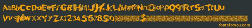 Positivewarp Font – Orange Fonts on Black Background