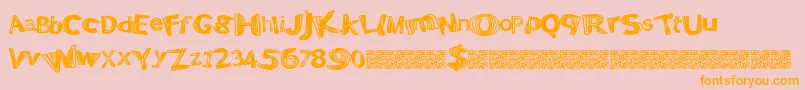 Positivewarp Font – Orange Fonts on Pink Background