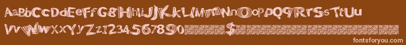 Positivewarp Font – Pink Fonts on Brown Background