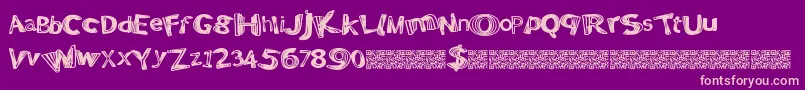 Positivewarp Font – Pink Fonts on Purple Background