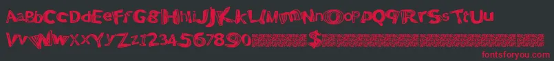 Positivewarp Font – Red Fonts on Black Background