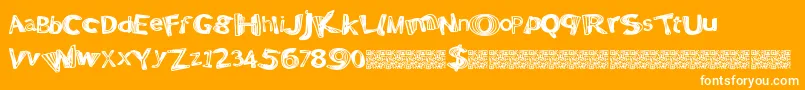 Positivewarp Font – White Fonts on Orange Background