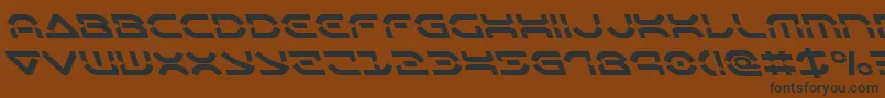 Oberondeuxleft Font – Black Fonts on Brown Background